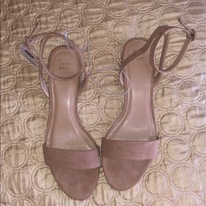 Taupe Ankle Strap Sandals
